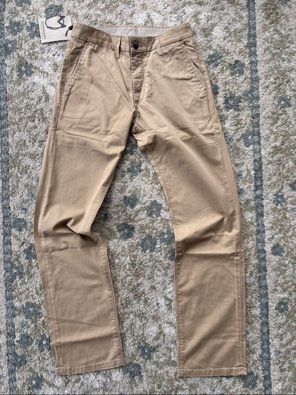 Men's Grown & Sewn Chino Pants in Ghurka Khaki - Legend Straight Fit - 30